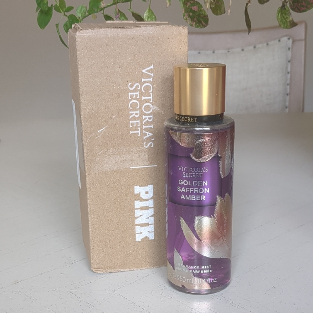 New Victoria Secret Golden Saffron Amber Fragrance Mist 8.4 FL OZ